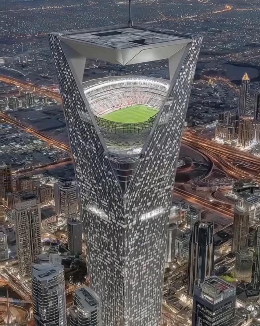  اولین استادیوم معلق جهان ساخته می‌شود