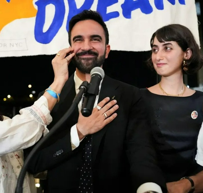 عکس زهران ممدانی و همسرش