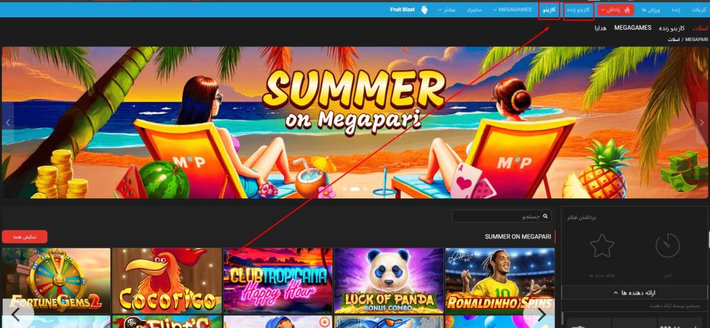 کازینو سایت مگاپاری